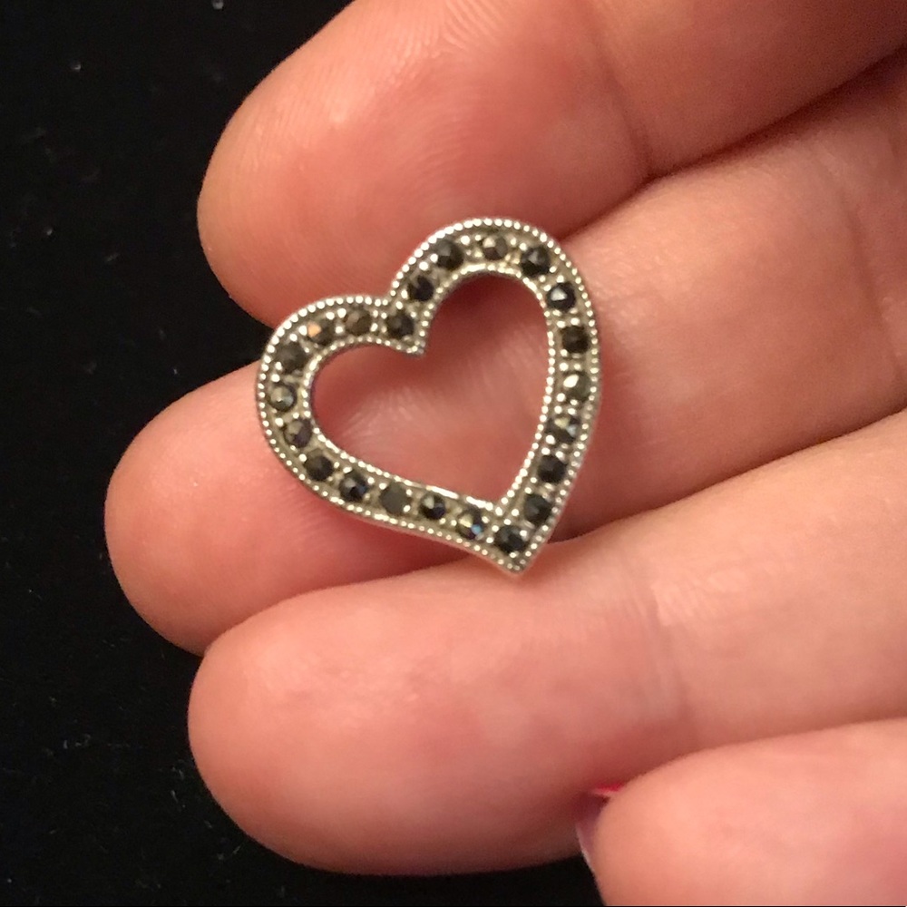 Marcasite Sterling Silver heart Pendant